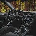 black and silver car interior