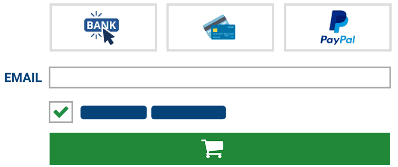Payment methods and email entry form