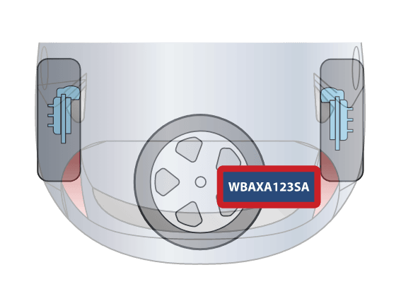 VIN location: in the trunk on the right side of the spare wheel